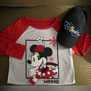 Disney Bundle Tee and Disney Parks Cap EUC